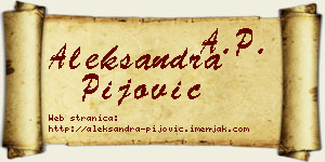 Aleksandra Pijović vizit kartica
